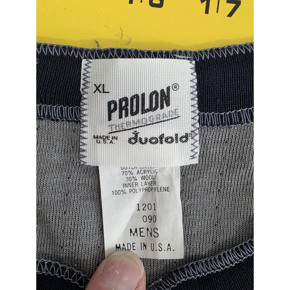 NWOT Vntg Duofold/Prolon XL Henley Made in USA Blue/Gray  Amazing!!! RARE FIND!!